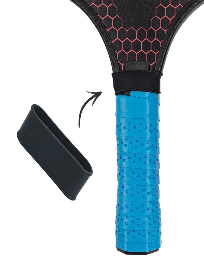 Amviner 4PCS Pickleball Racquet Grip Bands, Black, Tennis Racquet Secures Overgrip - Image 2