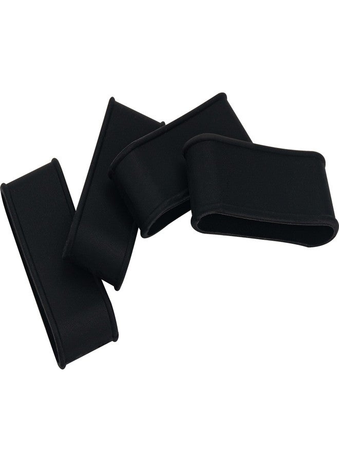 Amviner 4PCS Pickleball Racquet Grip Bands, Black, Tennis Racquet Secures Overgrip - Image 1
