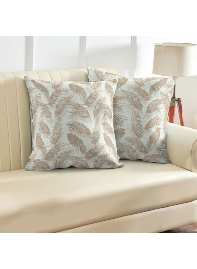  انتكس بيت الستائر وسادة بيلا من الكتان المخملي من إنتكس هوم - نقشة أوراق الشجر - قماش أنيق ومتين لغرف المعيشة - قطعتان - Image 3