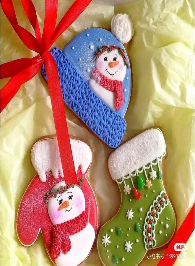 Q-Baker Christmas Cookie Cutters 4Pcs Winter Holiday Cookie Cutter Set Stainless Steel with Winter hat, Ugly Sweater, Mitten,Stocking with Decorating Instructions - Image 4