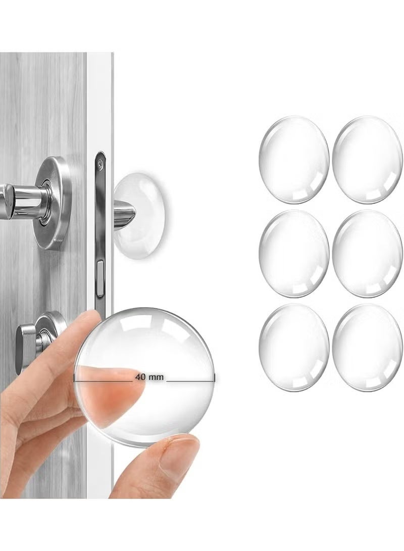 8-Piece Silicone Door Stopper Wall Protector - Adhesive Door Handle Guards, Shock Absorbing and Impact-Resistant Pads to Prevent Wall Damage for Home and Office - Image 1