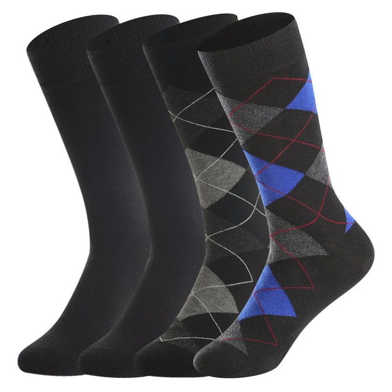 BONANGEL Thin Merino Wool Socks for Men, Mens Black Winter Thermal Wool Dress Crew Hiking Socks