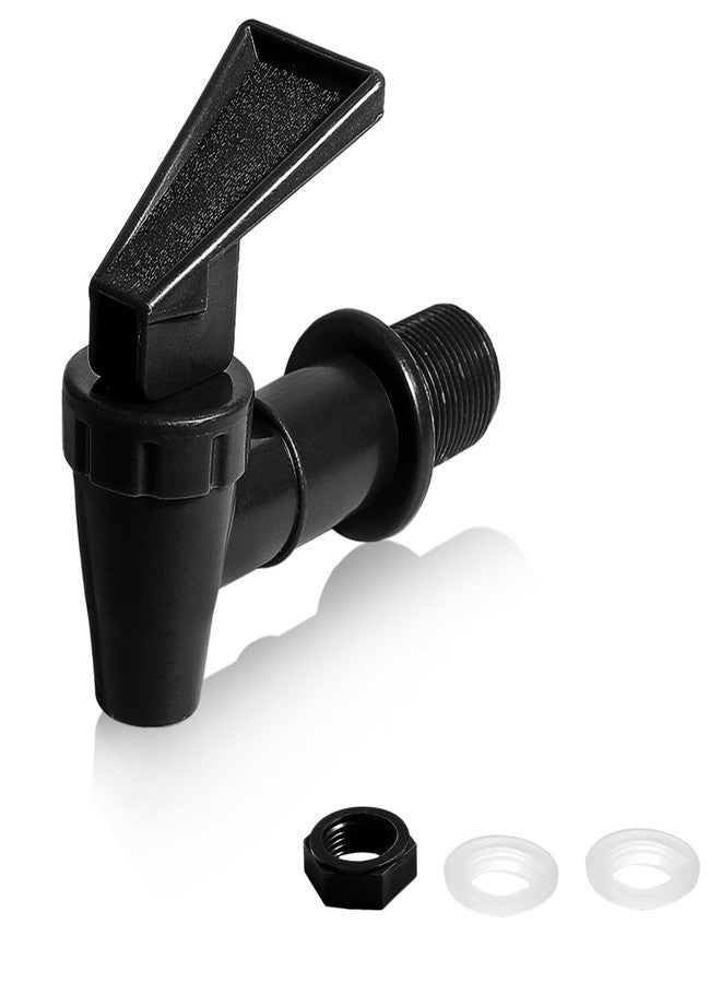 LifCratms 2Pcs BPA-Free Replacement Cooler Faucet, Black Plastic Water Spigot Spout Dispenser Tap Set, Reusable Water Crock Tap Beverage Lever Pour Dispenser Valve - Image 3