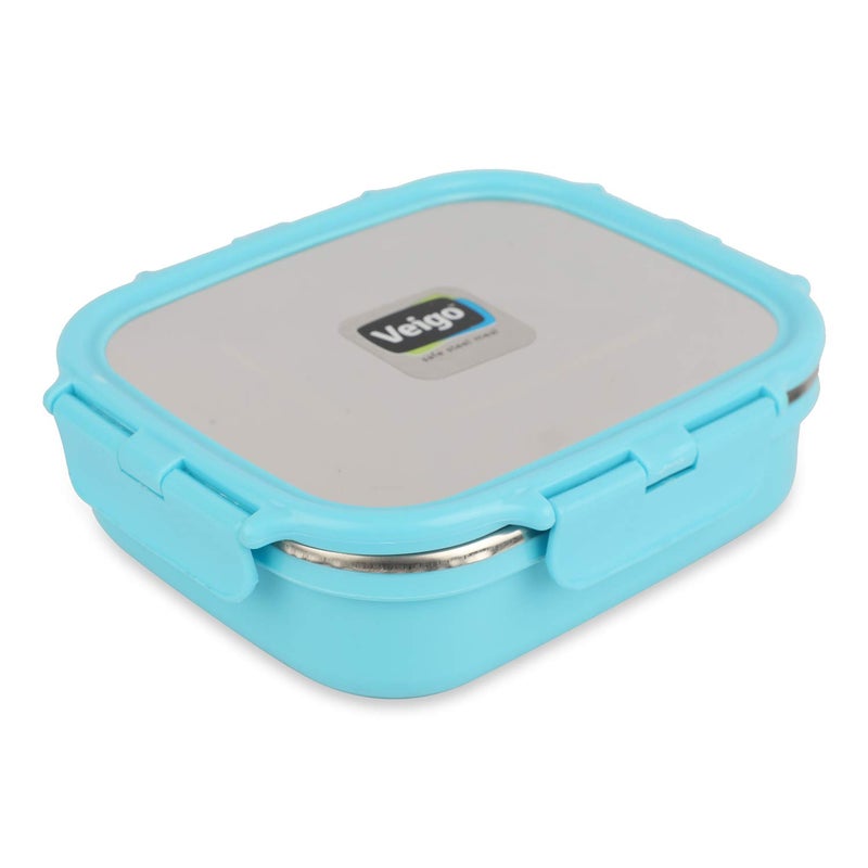 Veigo Veigo Premium Finish Classic 3 Pcs Celebration Stainless Steel Containers, Sky Blue,(Big 630 ml,Medium 330 ml & Small 180 ml)  - Image 5