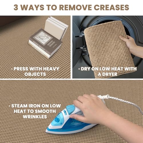 EARTHALL Woven Runner Rug 2x5 Ft Washable Runners for Hallways Cotton Non Slip Rubber Backed Kitchen Runner Braided Indoor Floor Carpet for Entryway, Hallway, Kitchen, Bedroom, Orange/Tan/Brown - Image 4