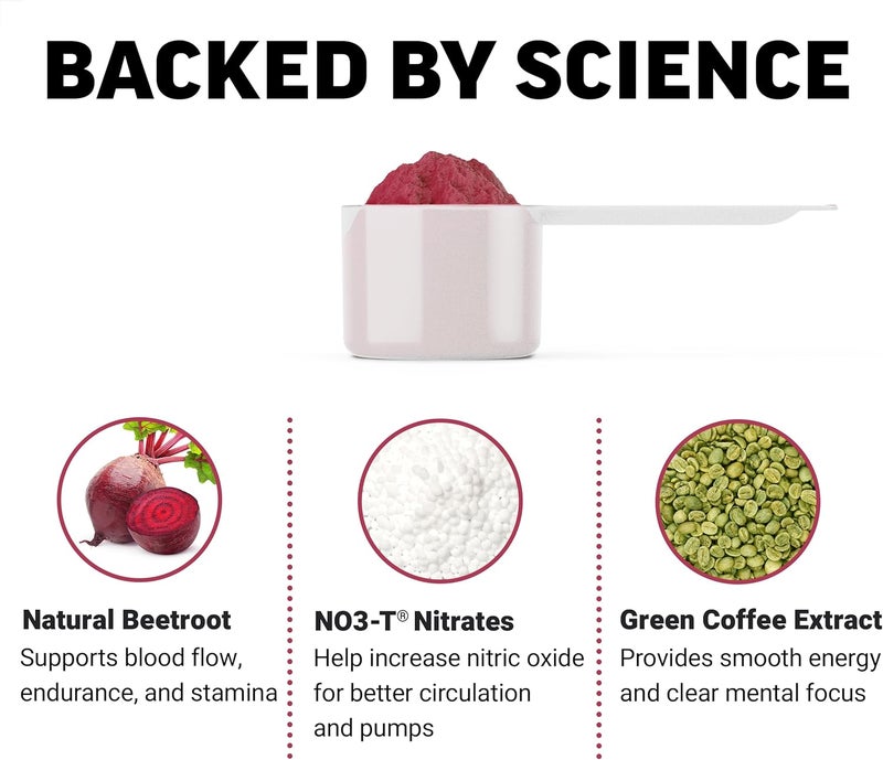 FORCE FACTOR Total Beets PreWorkout Powder to Boost Energy  Endurance Increase Strength and Improve Blood Flow and Pumps Nitric Oxide Supplement with Beet Root Powder Fruit Punch 30 Servings - Image 3