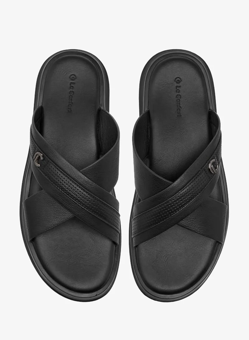 لو كونفورت صنادل رجالي سهلة الارتداء بنقوش