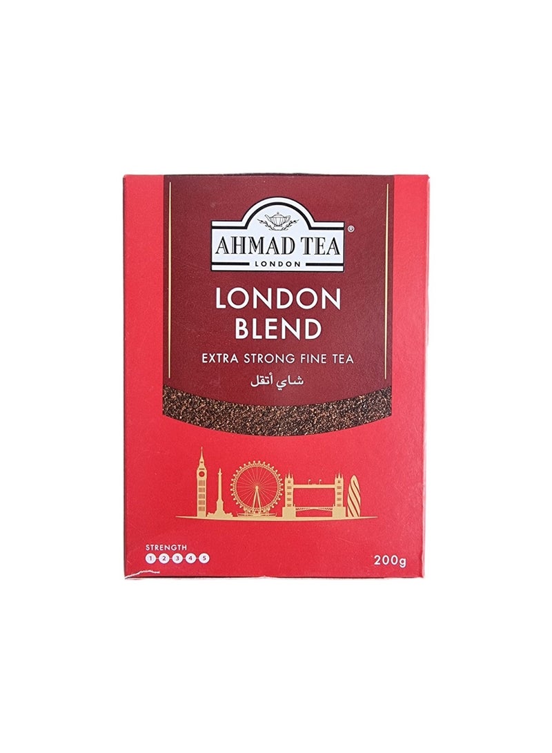 Ahmad Tea London Blend - Extra Strong Fine Black Tea - Premium Quality Loose Tea - 200g - Image 1