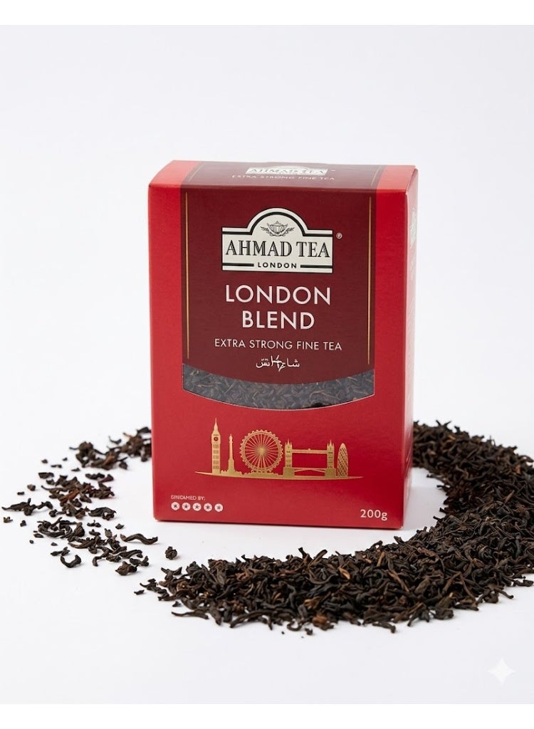 Ahmad Tea London Blend - Extra Strong Fine Black Tea - Premium Quality Loose Tea - 200g - Image 2