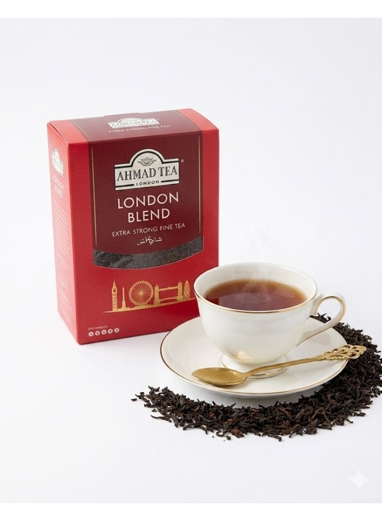 Ahmad Tea London Blend - Extra Strong Fine Black Tea - Premium Quality Loose Tea - 200g - Image 3