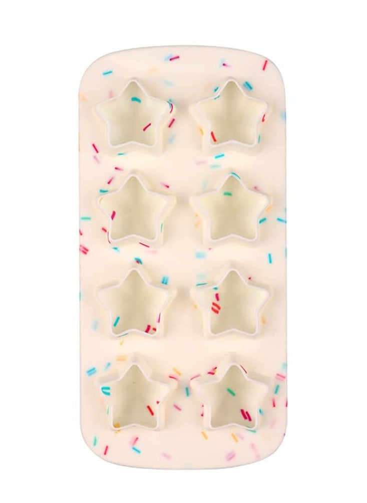 KASTWAVE - Ice Cube Tray, 2 Pcs Silicone Polygon Ice Cube Mold Chocolate Molds, Ice Cube Molds, Ice Maker Mold, Reusable Five Pointed Star Silicone Mold, for Making Chocolates, Ice Cubes, Jellies and Candies - Image 1