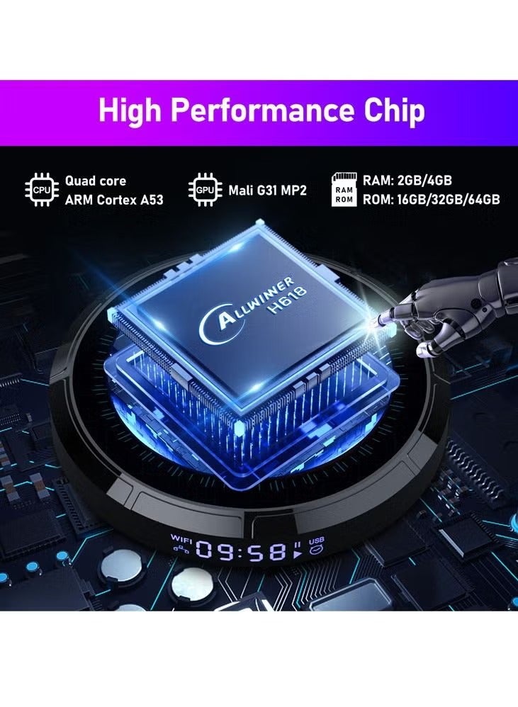 اتش 96 ماكس a12.0 allwinner h618 4arm كورتيكس a53 كأس بو يدعم 6K HDR 10 + / 2.4ghz 5ghz واي فاي 6 / 100 م شبكة المؤسسة - Image 2