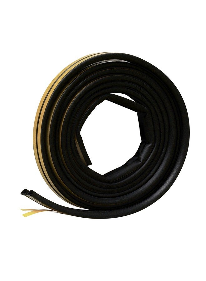 Frost King EPDM Rubber Self-Stick Weatherseal Tape, D-Section, 5/16" W, 1/4" T, 17 ft L, Black - Image 1