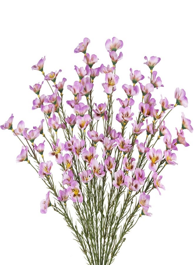 CITYES 10 Pcs Artificial Wildflowers Fake Flower Stems 21" Silk Spring Flowers Forsythia Light Purple Faux Wildflowers Floral Stems for Flower Arrangements Home Decor Indoor Outdoor Centerpieces - Image 1