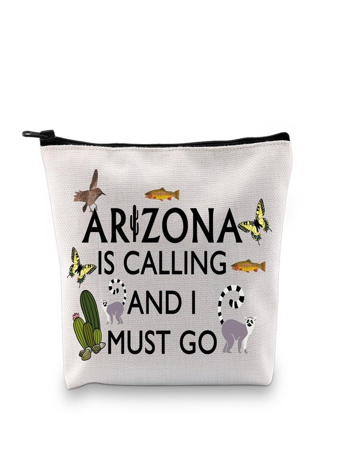 XYANFA State Lover Makeup Bag Desert Vacation Souvenir Gift Arizz ona Is Calling And I Must Go Cosmetic Bag - Image 1