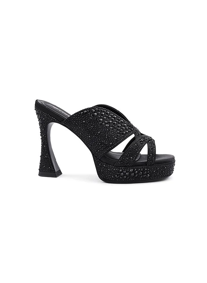 Cuple Cuple Embellished Platform Slingback Heels