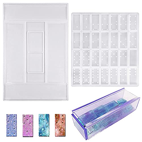 FineGood 2 Pcs Silicone Epoxy Resin Mold Storage Box Epoxy Resin Casting Resin Casting - Image 1