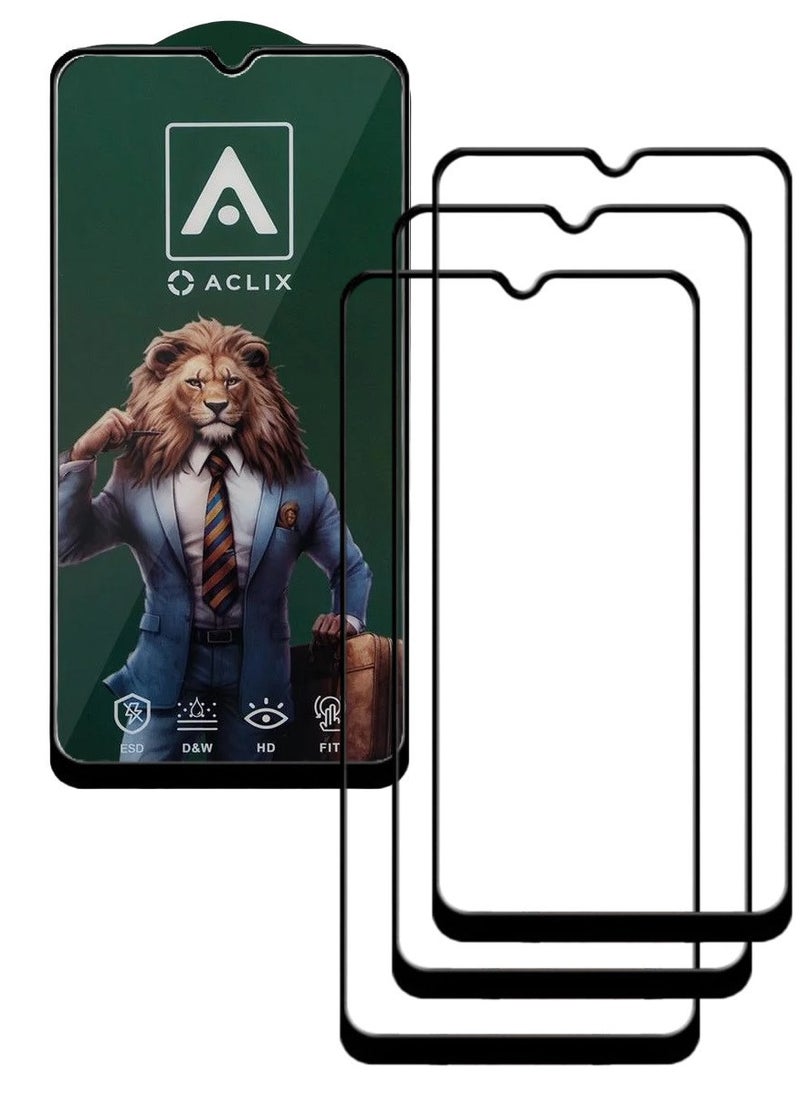 ACLIX 3 Pieces Antistatic ESD Dustproof Premium Quality High Definition Tempered Glass Screen Protector Designed For Samsung Galaxy A24 4G - Image 1