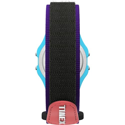 Timex Men's Classical Digital 36mm Watch - Purple Strap Digital Dial Blue Case - Image 3