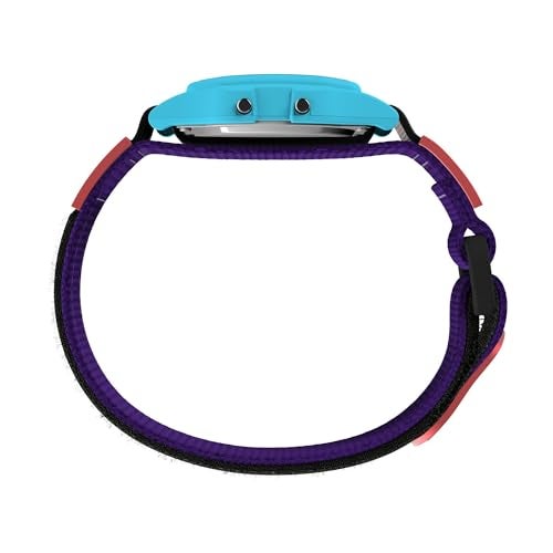 Timex Men's Classical Digital 36mm Watch - Purple Strap Digital Dial Blue Case - Image 2