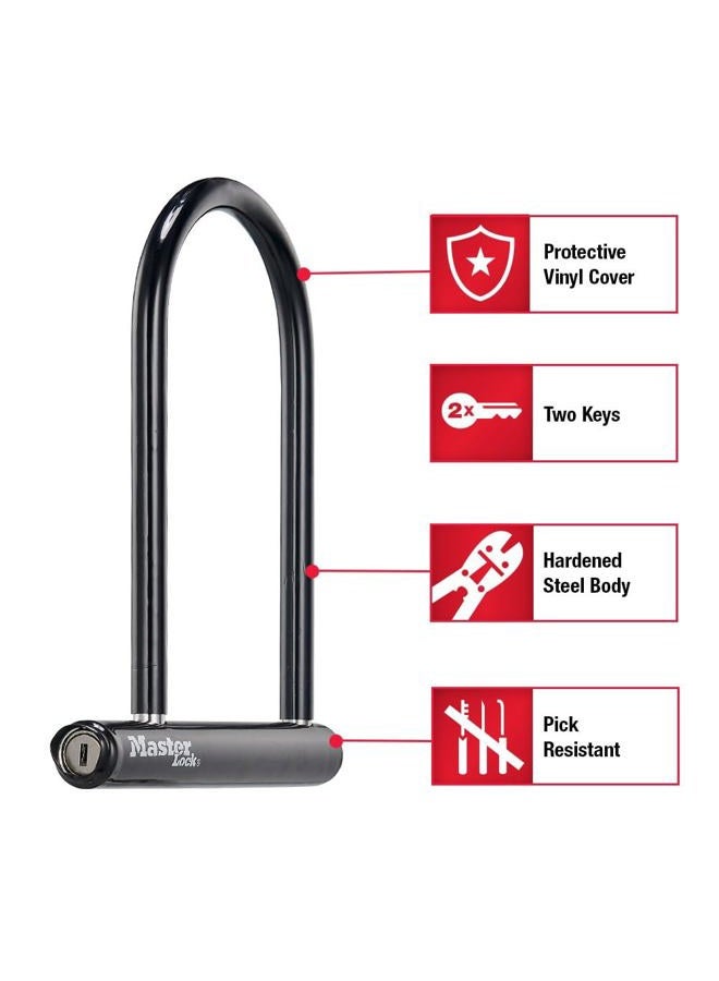 Master Lock 8170D U Lock Bike Lock with Key, 1 Pack, 6 1/8 in. Wide, Black, 6-1/8 inch U-Lock - Image 3
