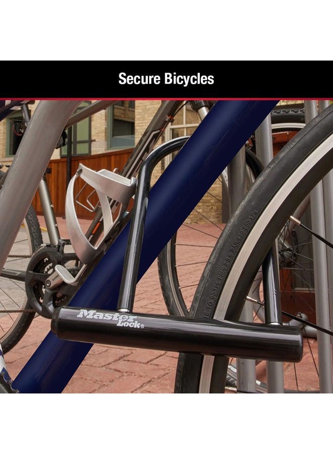 Master Lock 8170D U Lock Bike Lock with Key, 1 Pack, 6 1/8 in. Wide, Black, 6-1/8 inch U-Lock - Image 5