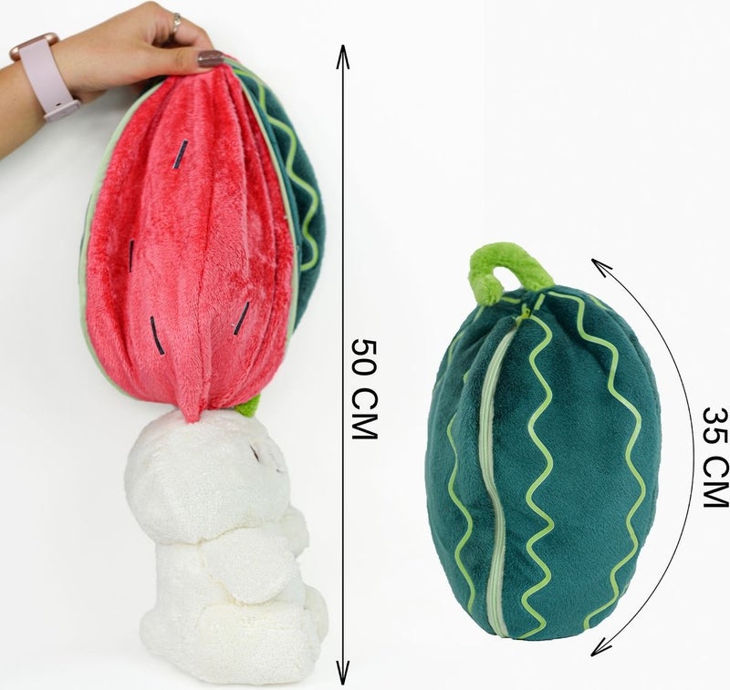 Canestar Special Gift for Lover Watermelon Rabbit Special Design - Both Watermelon and Rabbit with Zippered Structure  - Image 5