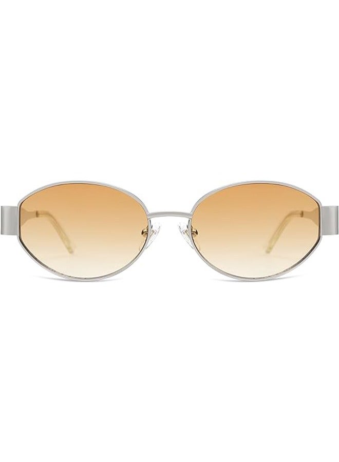 عام النظارات الشمسية البيضاوية النساء الرجال ريترو مستديرة خمر الرجال الإطار المعدني النظارات الشمسية المستقطبة نظارات الشمس UV400 حماية العين نظارات - Image 2