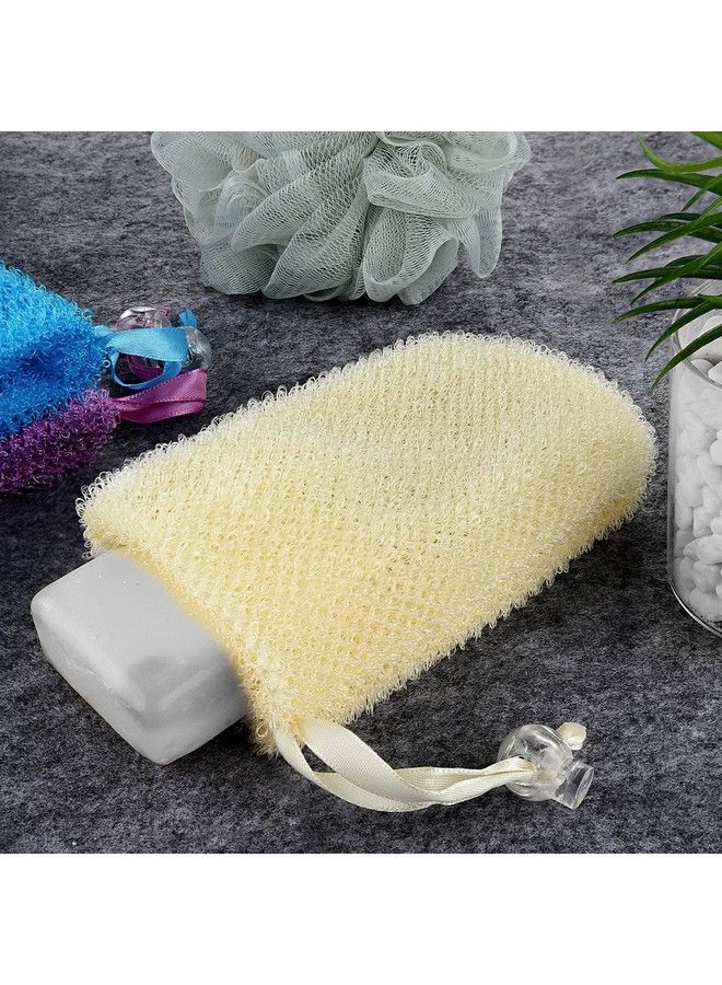 Linkidea 3 Pack Mesh Soap Scrubber Pouch Soap Saver Bag Soap Pouch For Shower Mesh Soap Saver Bags With Drawstring For Shower Bathroom (Pink Blue Yellow) - Image 4