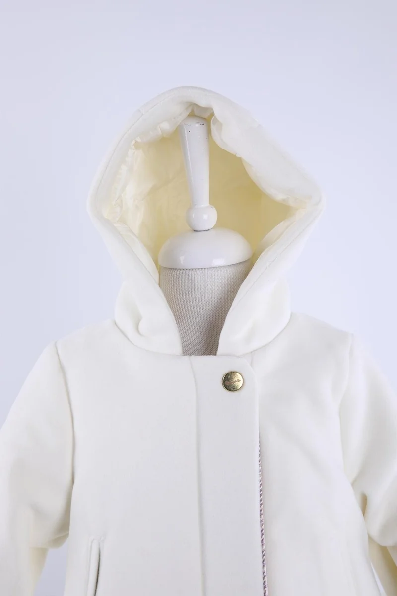 Baby Hola Babyhola Baby Girl Child Cotton Lined Hooded Fur Detailed Kachet Coat Winter 13494