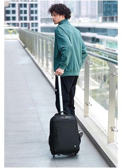 ARCTIC HUNTER Durable Professional Rolling Backpack, Light Weight Water Resistant 19 Inch Backpack Trolley with 360° Degree Opening for Office Travel Business School, LG00657-1  - Image 3