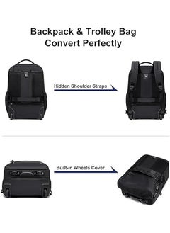 ARCTIC HUNTER Durable Professional Rolling Backpack, Light Weight Water Resistant 19 Inch Backpack Trolley with 360° Degree Opening for Office Travel Business School, LG00657-1  - Image 5