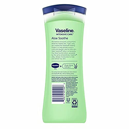Vaseline Intensive Care Lotion for Dry Skin, Aloe Soothe, 10 FL OZ - Image 4