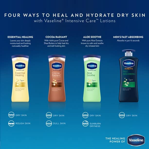 Vaseline Intensive Care Lotion for Dry Skin, Aloe Soothe, 10 FL OZ - Image 5
