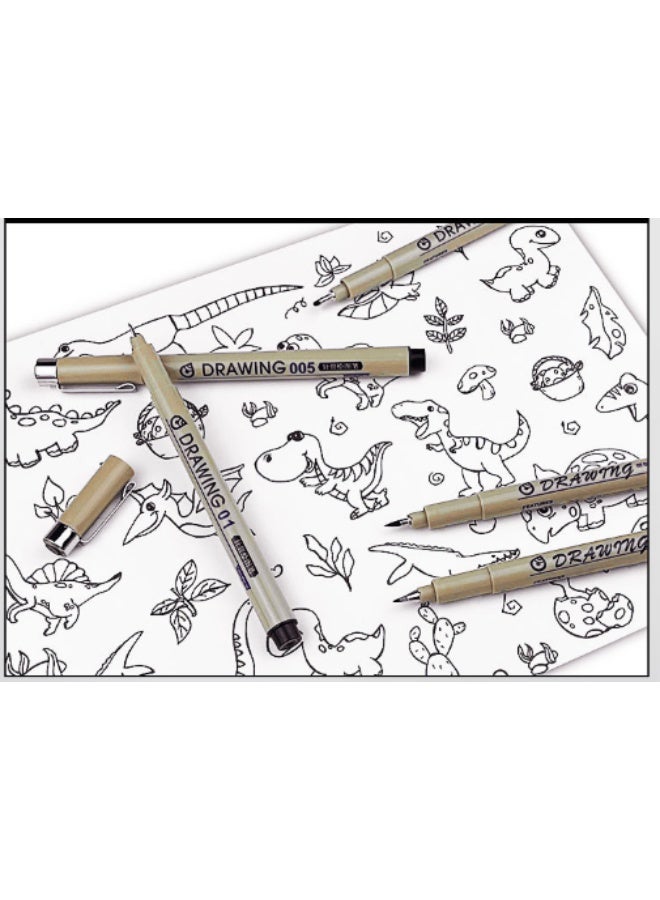 Leto Set of 12 Black Anime Drawing Pens - Image 3