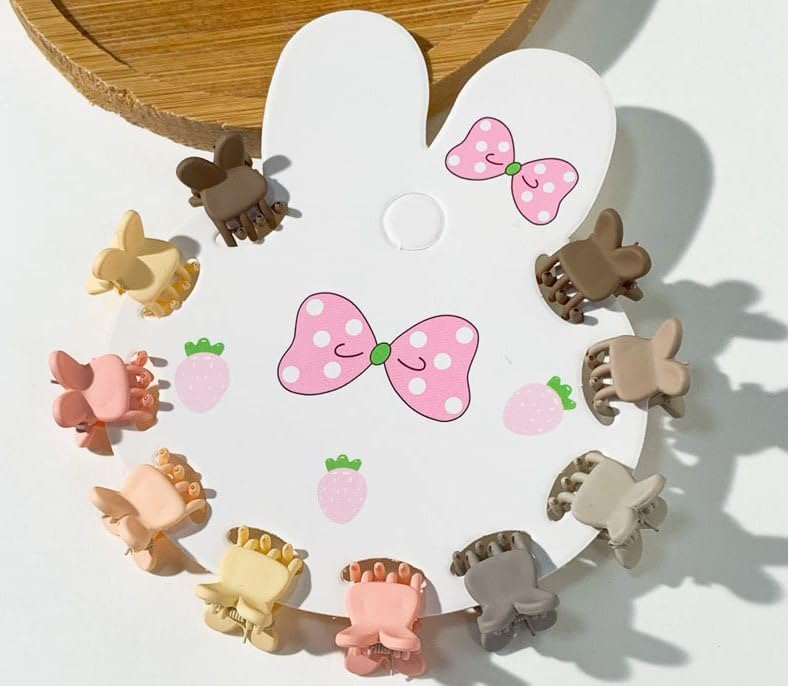 Cozron Cozron 10 Pcs Korean Hair Claw Clip Cute Hair Clip For Girls Korean Style Hair Clip Hair Styling Clip Small Butterfly Hair Clip Cute Mini Hair Claw Rabbit Shape hair Claw Clip 2024 - Image 1