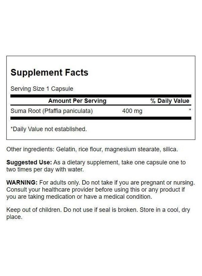 Swanson Full Spectrum Suma Root 400 Milligrams 60 Capsules - Image 2