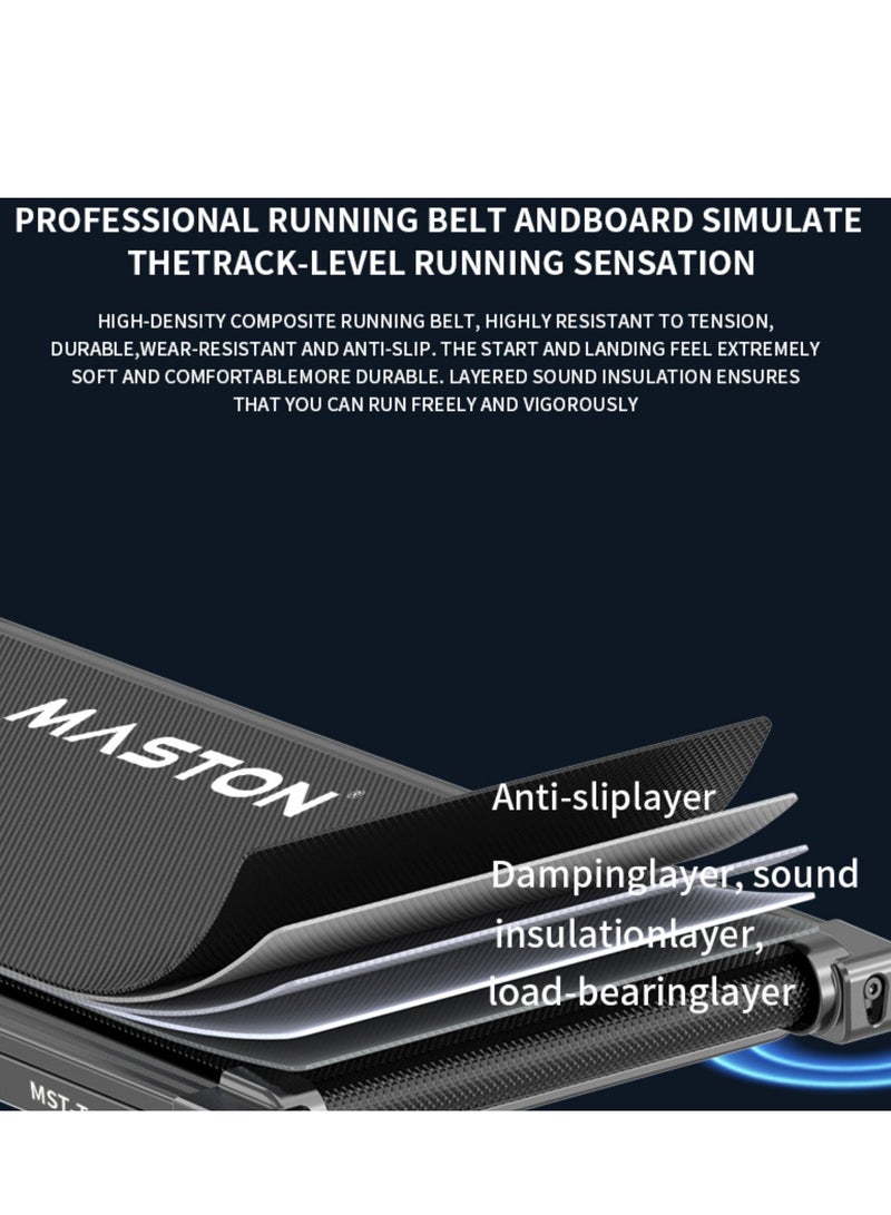 Maston 2.5Hp Walking Pad Under Desk Treadmill With Led Display & Remote Control, Portable Treadmills Motorized Running Machine For Home Office Use, 1-6Km/H 100Kg Capacity - Image 3