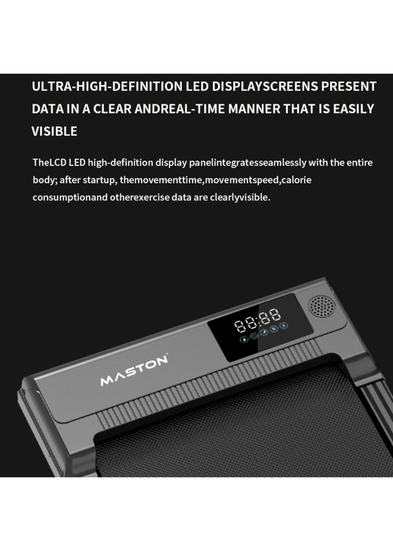 Maston 2.5Hp Walking Pad Under Desk Treadmill With Led Display & Remote Control, Portable Treadmills Motorized Running Machine For Home Office Use, 1-6Km/H 100Kg Capacity - Image 5