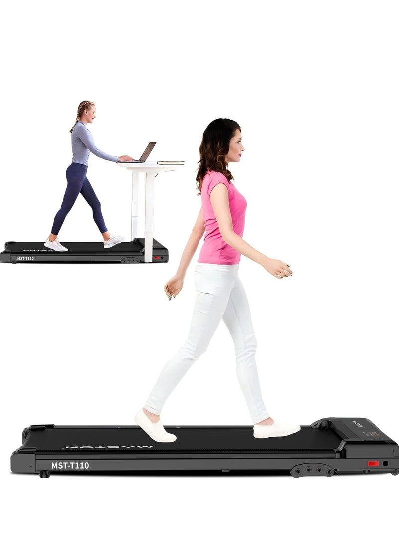 Maston 2.5Hp Walking Pad Under Desk Treadmill With Led Display & Remote Control, Portable Treadmills Motorized Running Machine For Home Office Use, 1-6Km/H 100Kg Capacity - Image 1