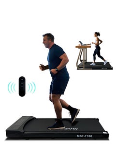 Mst-T100 2.5Hp Walking Pad Under Desk Treadmill With Led Display & Remote Control, Portable Treadmills Motorized Running Machine For Home Office Use, 1-6Km/H 120Kg Capacity