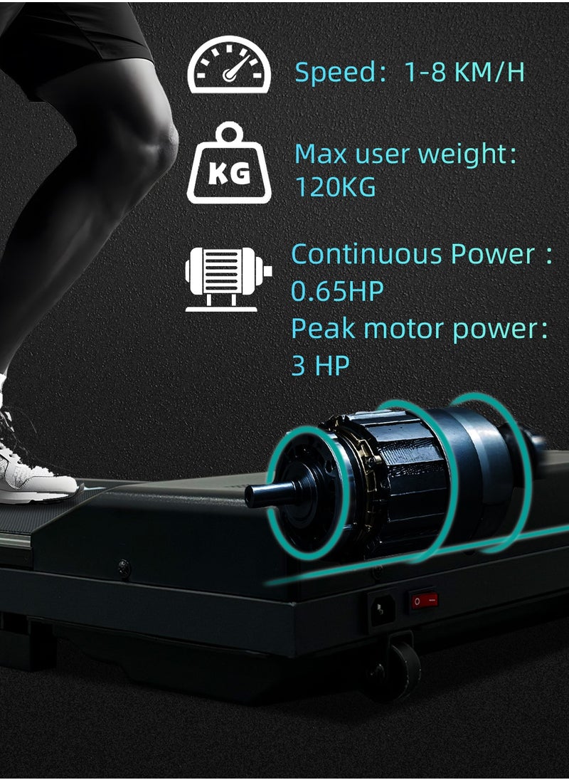 Maston - Mst-T100 2.5Hp Walking Pad Under Desk Treadmill With Led Display & Remote Control, Portable Treadmills Motorized Running Machine For Home Office Use, 1-6Km/H 120Kg Capacity - Image 1