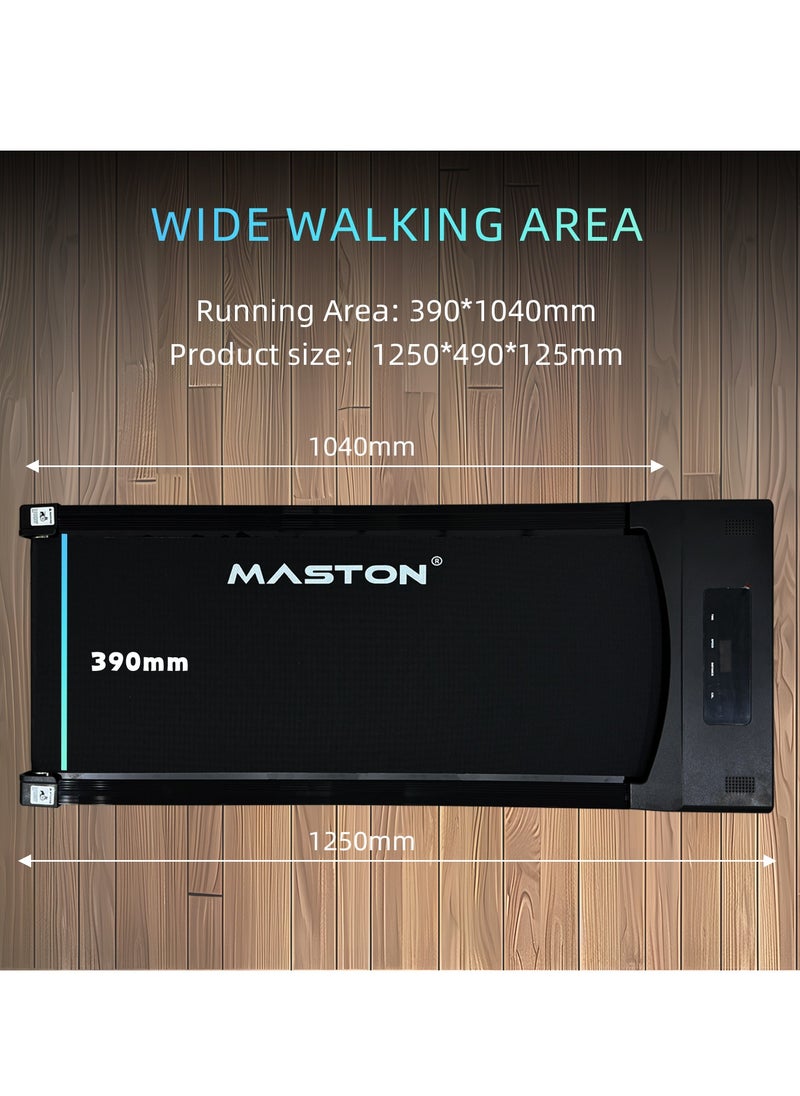 Maston - Mst-T100 2.5Hp Walking Pad Under Desk Treadmill With Led Display & Remote Control, Portable Treadmills Motorized Running Machine For Home Office Use, 1-6Km/H 120Kg Capacity - Image 1