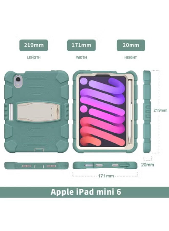 جولف لينك غطاء حماية خلفي من جلف لينك لجهاز آيباد ميني 6 من أبل، لون أخضر زمردي - Image 2