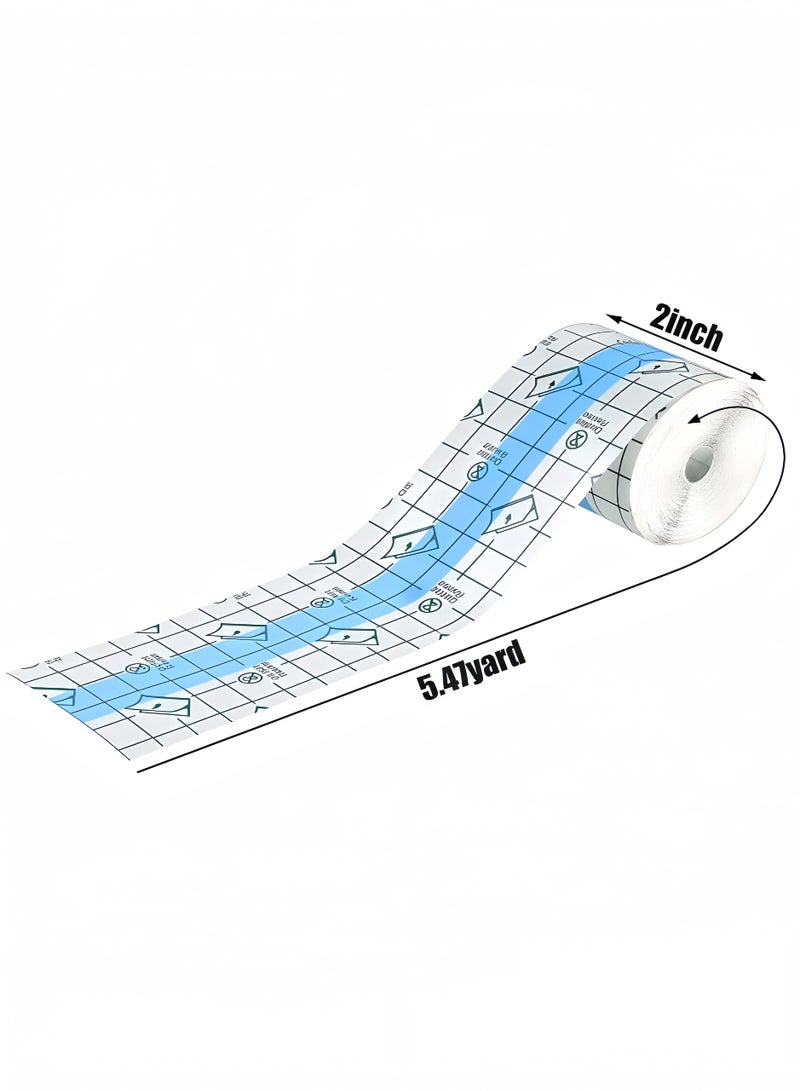 Peachjoy 4 لفات شريط لاصق شفاف مرن شريط لاصق مقاوم للماء شريط لاصق واقي (2 بوصة × 5.47 ياردة) - Image 2
