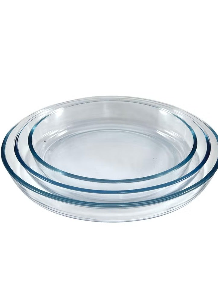 Homemaker Premium 3-Piece Oval Glass Baking Dish Set – 4L, 3.2L & 2.4L – Clear, Turkish-Made, Oven-Safe & Elegant Design for Everyday & Special Meals  - Image 2