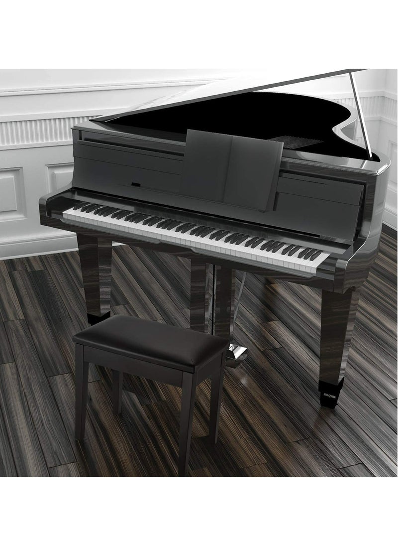 null - Single Piano Bench with Storage – 46 x 30 x 48 cm – Black Finish for Home and Studio Use - Image 1
