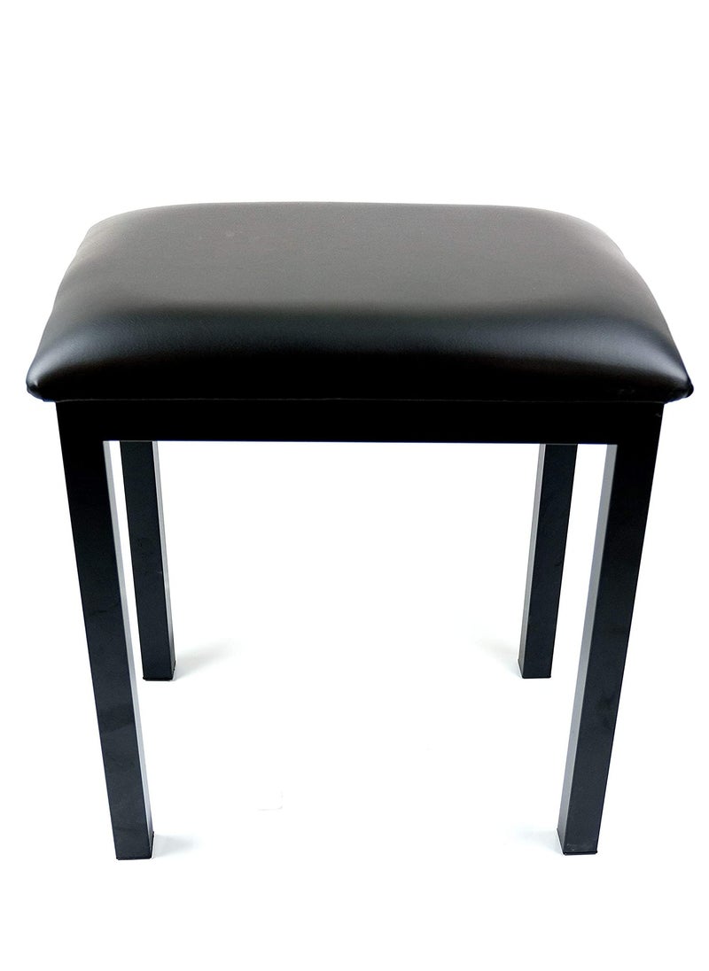 null - Single Piano Bench with Storage – 46 x 30 x 48 cm – Black Finish for Home and Studio Use - Image 1