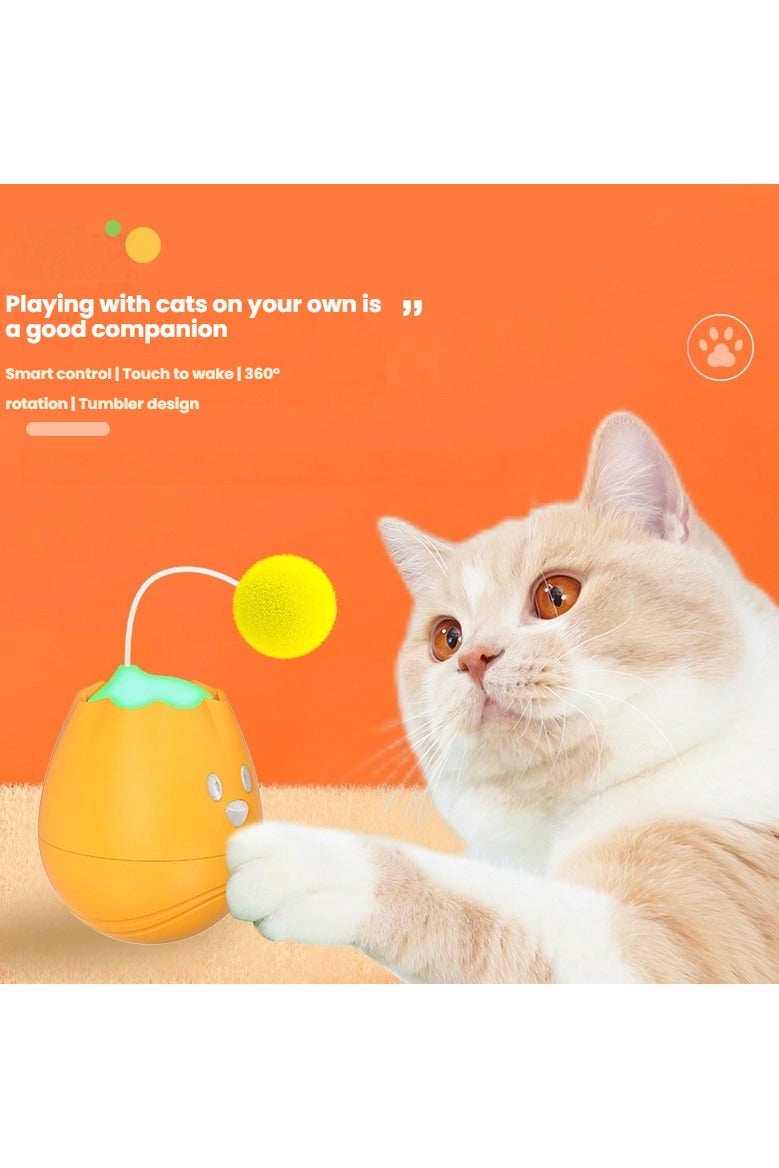 عام كرة لعب للقطط تعمل بالكهرباء وتتحرك ذاتيًا، مصنوعة من مواد متينة، مصممة لتخفيف ملل الحيوانات الأليفة. - Image 1