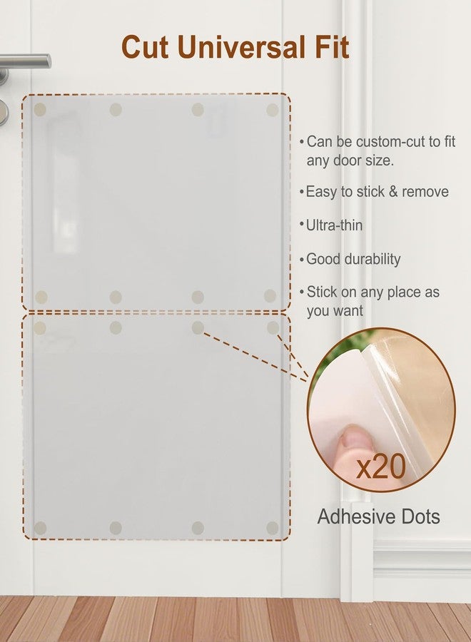 CHAGOL Door Protector for Dog and cat,Flexible Door Guard Cover，Custom-Cut Door Shield for Pets to Protect Your Door & Wall Size 43'' x 16'' (1, 43'' x 16'') - Image 3